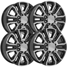 (Qty 4) Performance Replicas PR207 HD 20x8.5 8x180 Black/Machined Wheels Rims