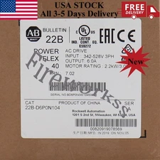 Allen-Bradley 22B-D6P0N104 PowerFlex 40- 2.2 kW 3 HP AC Drive 22BD6P0N104
