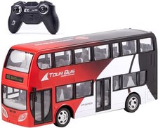 Rc Double Decker Bus Light Up Remote Control Bus Girls Boys Red London Bus Toy