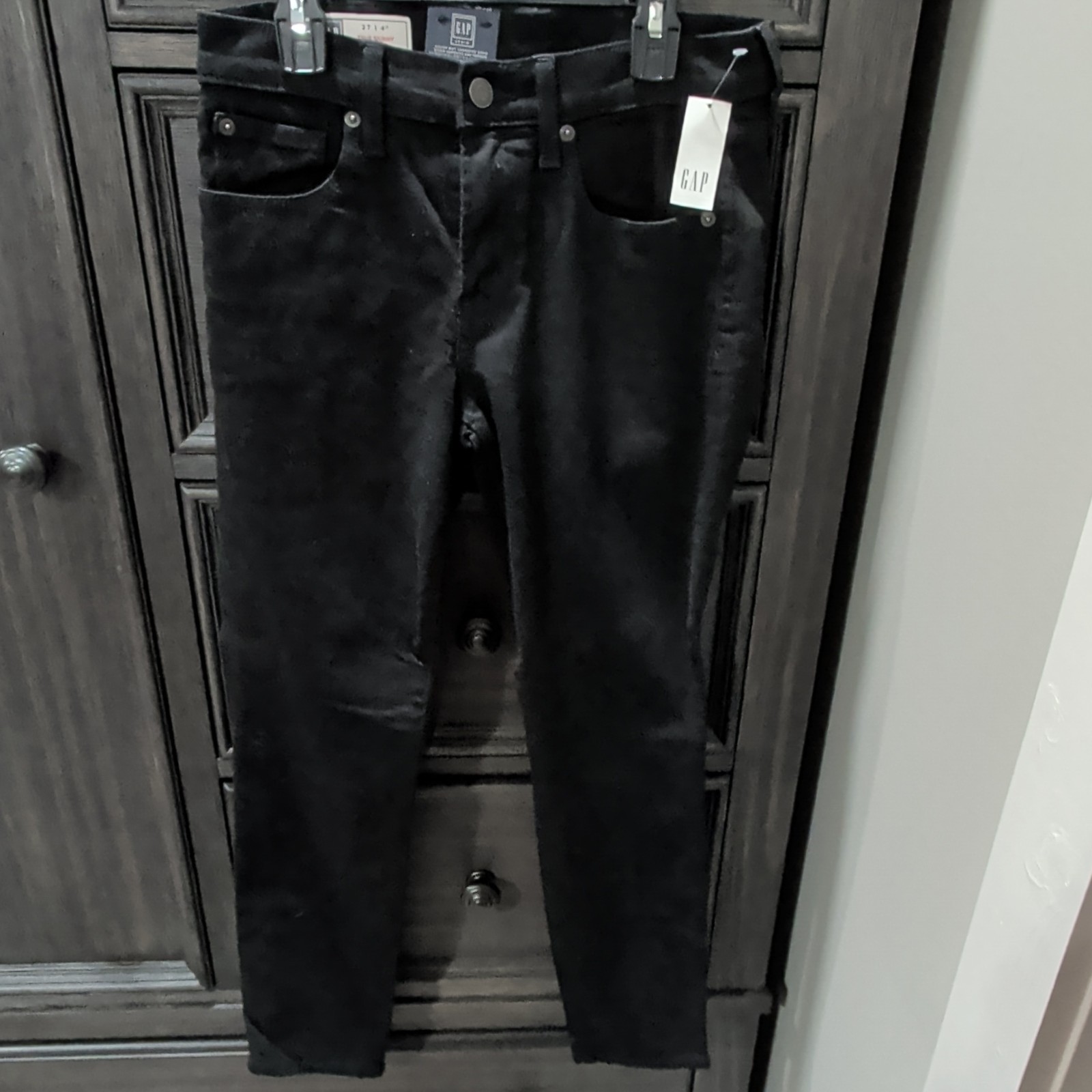 GAP Denim Black Dark Wash Skinny Women's Jeans Mid-Rise Stretch 5-Pocket 27P