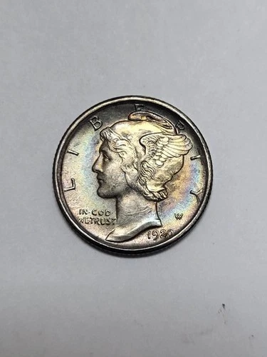 1920 Mercury Dime UNCIRCULATED and NICE COLOR !!!