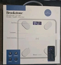 Brookstone Bluetooth Smart Scale Health Monitor. Brand New !