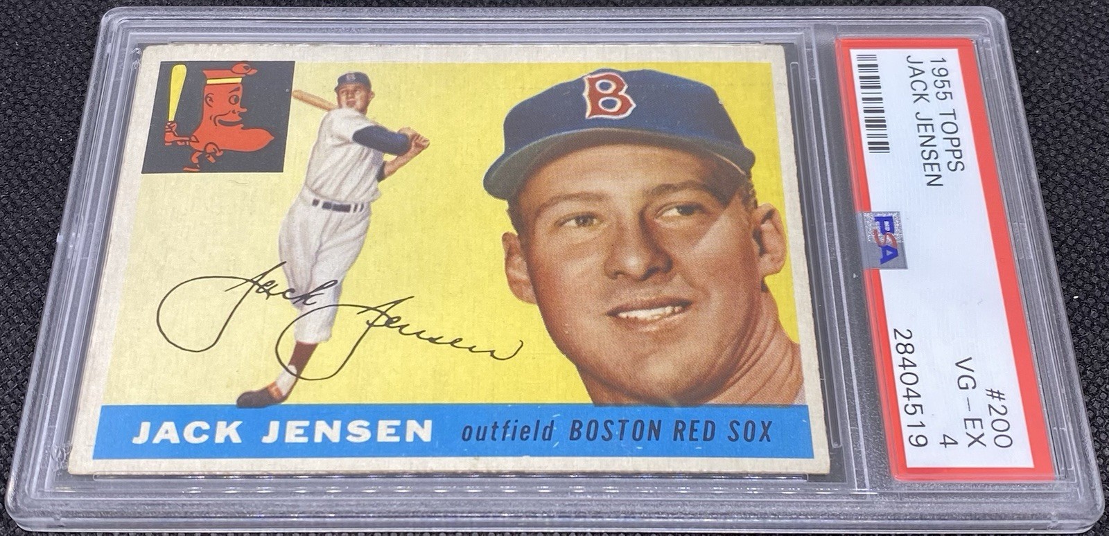 1955 Topps Baseball #200 Jack Jackie Jensen Boston Red Sox PSA 4 VG-EX 28404519