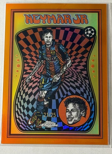 2025-26 Topps Chrome UCC Barcelona Neymar Jr Ultra Violet Case Hit /25! RARE💎📈