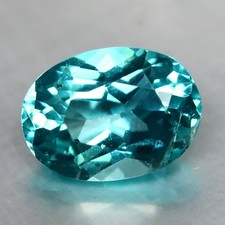 1.37 ct Oval Cut 7.95 x 5.80 mm Natraul Brazil Paraiba Blue Apatite Gemstone