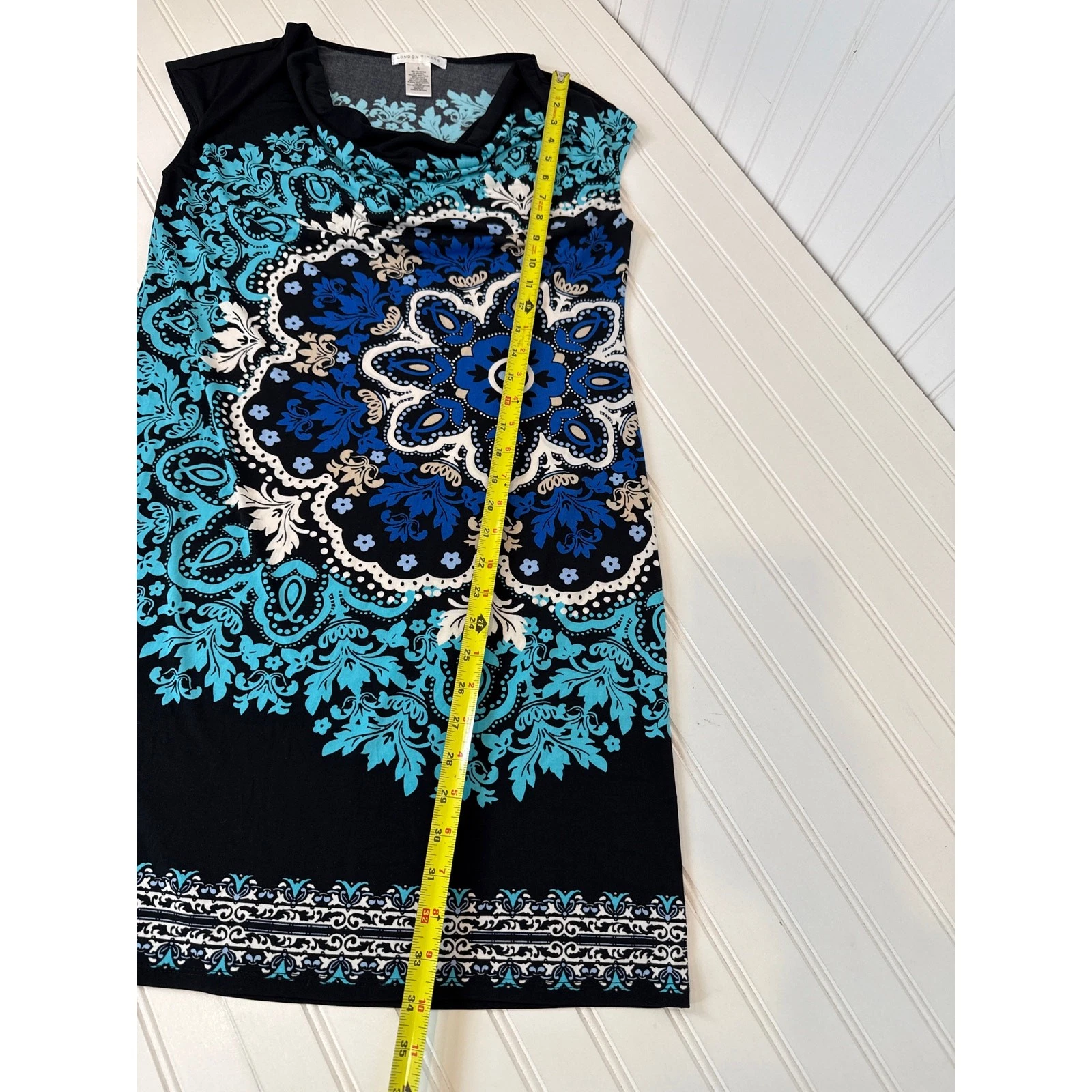 Abito tubino London Times scollo a cappuccio e tubino a righe Alyx taglia 8