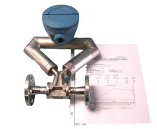 1/2" 150# Micro Motion CMF025 Flow Sensor 700 Core Processor CALIBRATED P18B