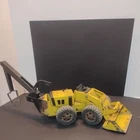 Vintage Tonka Yellow Front End Loader with Trencher or Backhoe missing bucket.