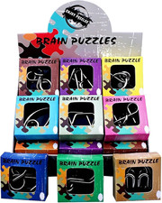 24 Pack Metal Puzzles Brain Teaser IQ Wire Metal Puzzles for Adults Kids