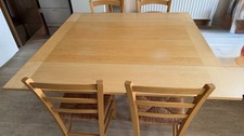 Habitat Extending Wood Table Complete With Four Chairs And Cushions