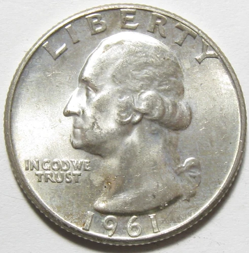 1961 Washington Quarter - 90% Silver - AU/UNC -  #11305-146