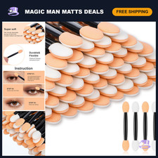 1000 Pcs Disposable Eyeshadow Applicators - Double Sided Makeup Sponge Brushes f