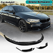 Glanz Schwarz Frontlippe Frontspoiler Frontansatz für BMW 5er G30 M-Paket M550i