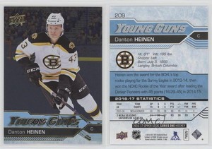 2016-17 Upper Deck Young Guns Silver Foil Danton Heinen #209 Rookie RC