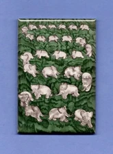 L'HISTOIRE DE BABAR *2X3 FRIDGE MAGNET* ELEPHANT LITTLE STORY PIANO BOOK ANIMALS