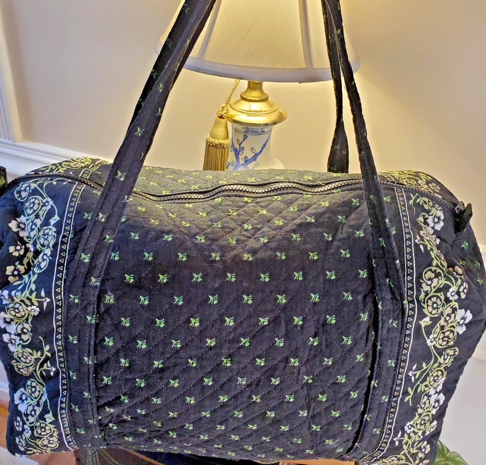 Bolso de Lona Vintage Vera Bradley Fin de Semana Sin Marca XL Suave Plegable Forrado Foto 2 de 4