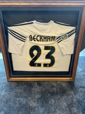 David Beckham Signed Framed Real Madrid Shirt