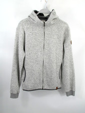 QUIKSILVER Full Zip Hooded Fleece Jacket Youth L Heather Gray Long Sleeve Cozy