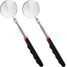2 Pcs Telescoping Inspection Mirrors, Mechanics Mirror Tool with Long Handle