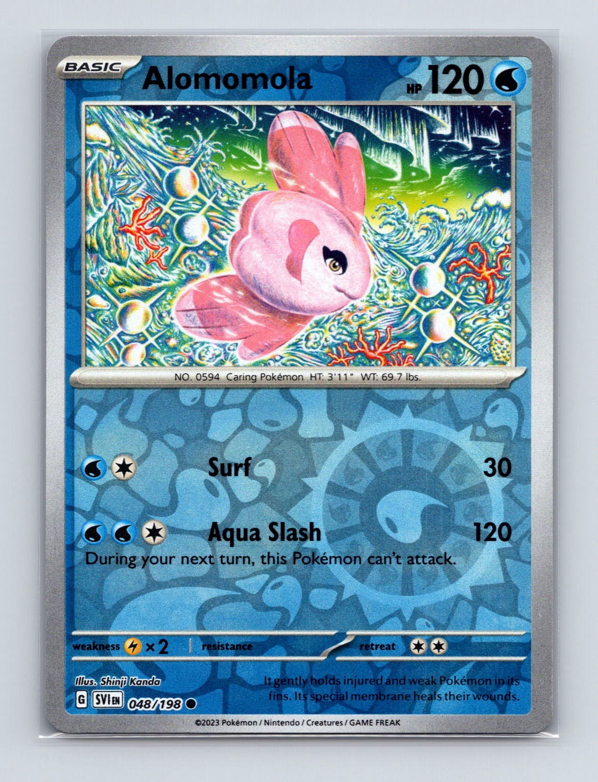 Alomomola Reverse Holo Common SV01: Scarlet & Violet Base Set 048/198 NM