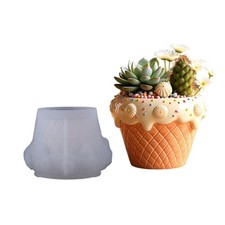 Flexible Silicone Craft Mold For Unique Resin Flower Pots Holders Home