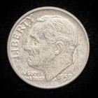 90% Silver - 1959 Roosevelt Dime- Circulated Condition - 06-66