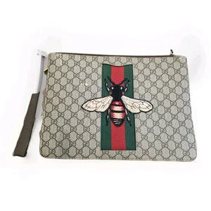 Pochette abeille GUCCI GG bracelet suprême authentique rare chic formelle monogramme Y2K
