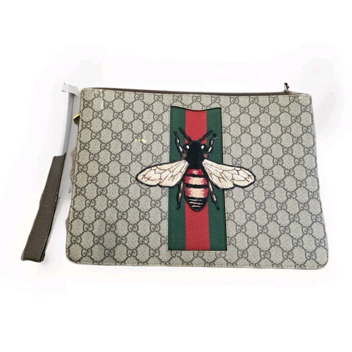 Pochette abeille GUCCI GG bracelet suprême authentique rare chic formelle monogramme Y2K