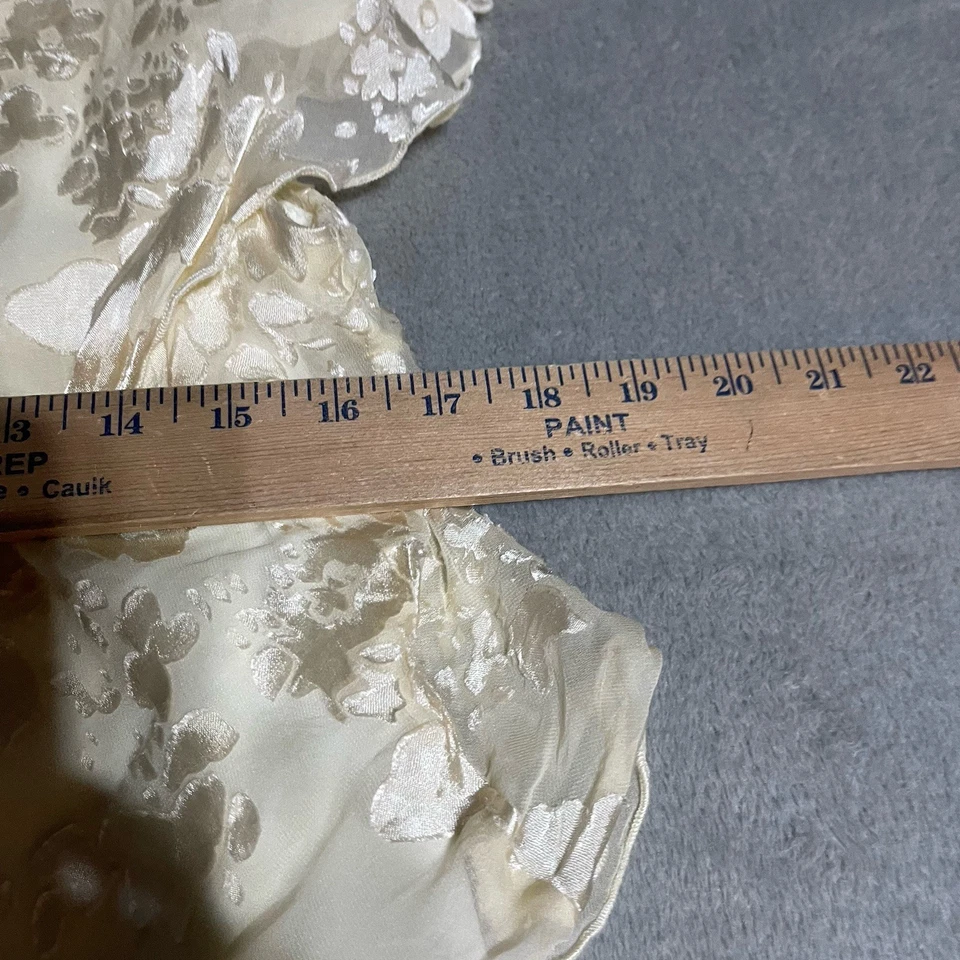 Vintage R&M Richards Dress Womens Petite 6 Ivory Tiered Whimsy Fairy Cottagecore - Image 3 of 4