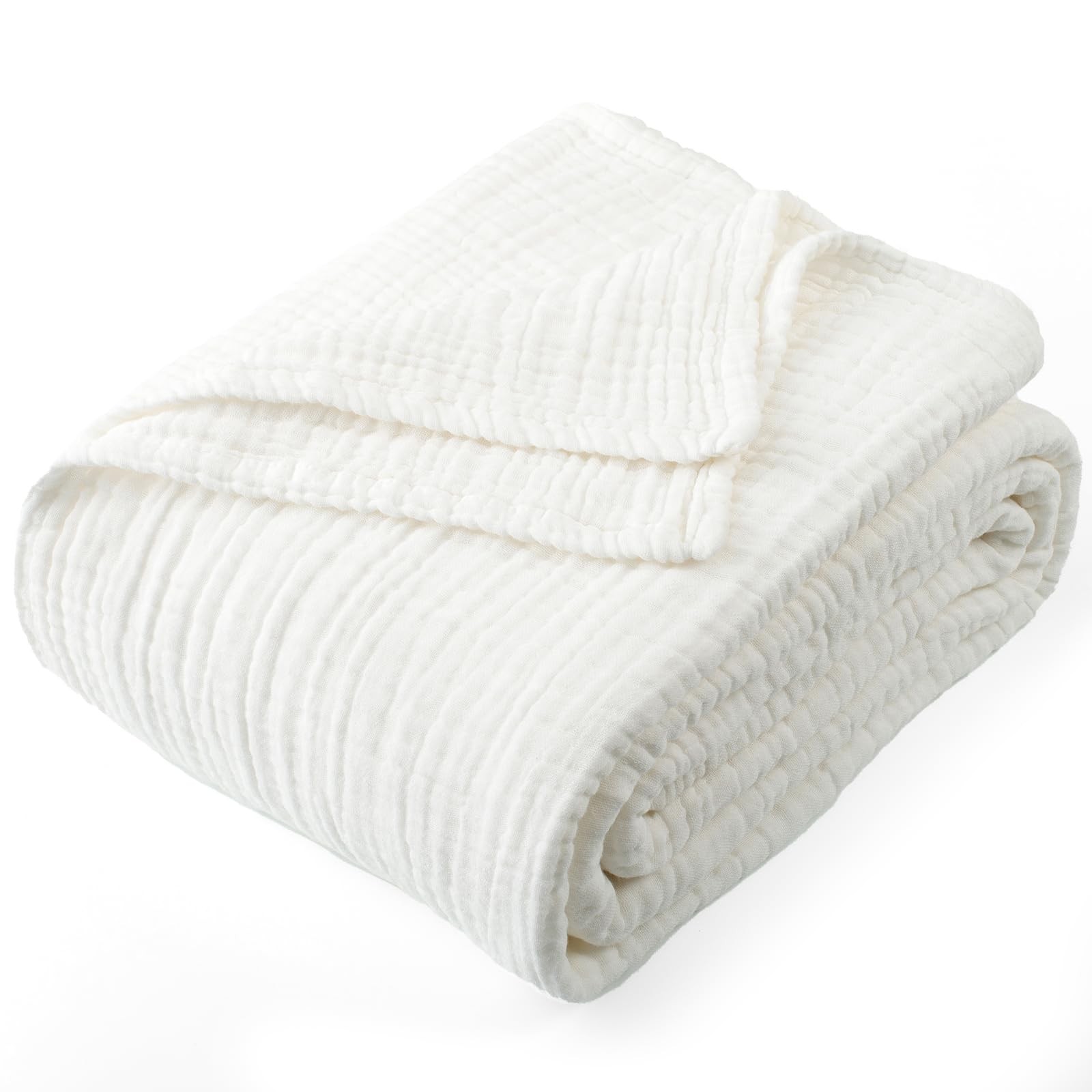 70x80 Inch 4layers Summer Gauze White