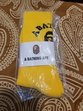 A Bathing Ape Crew Socks Yellow/Black L
