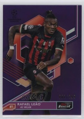 2022-23 Finest UEFA Club Competitions Purple Refractor /299 Rafael Leao Leão n0c