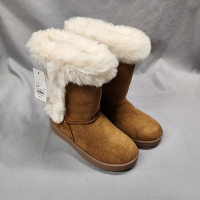 Sonoma Chestnut Brown Faux Fur Winter Boots Youth Size 2 New with Tags