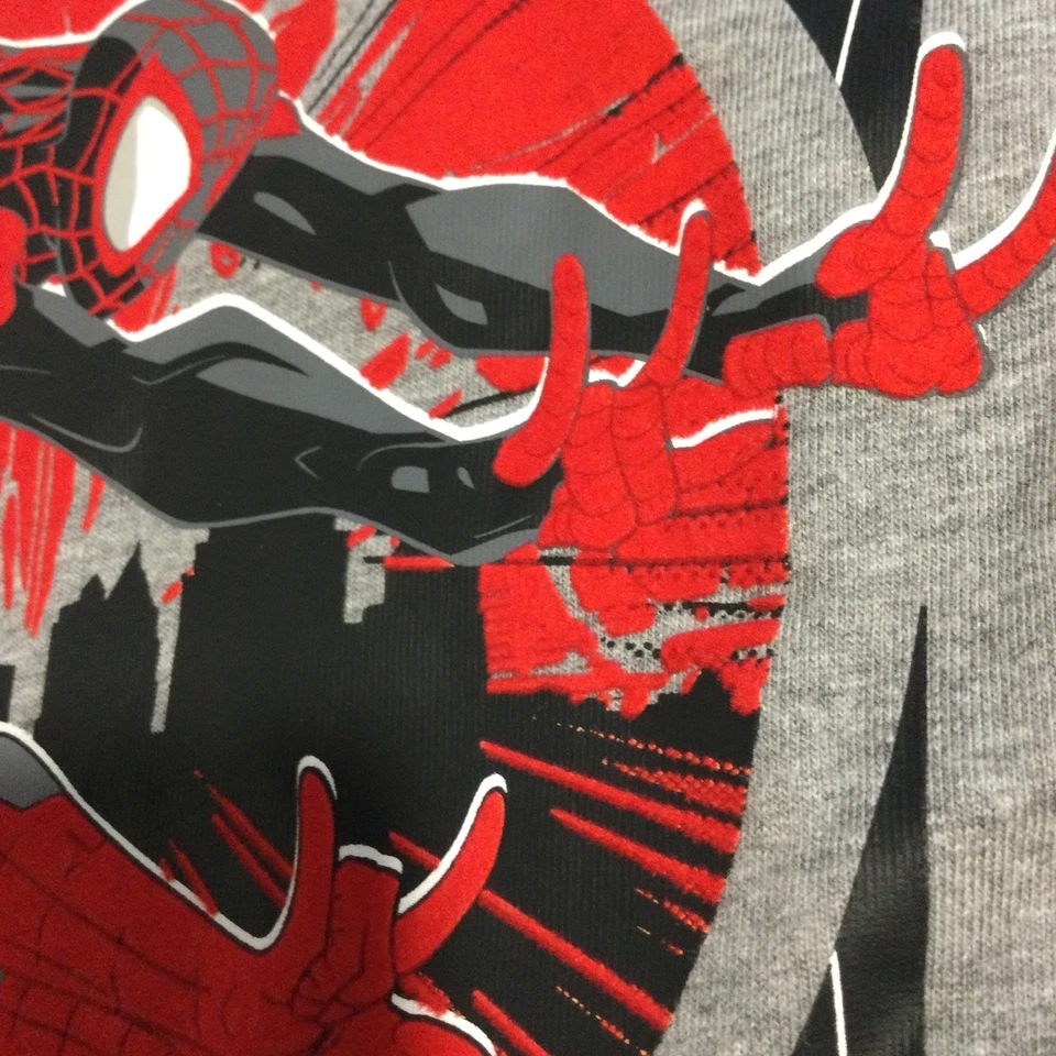 Marvel Spider-Man T-Shirt Kids Gray Peter Parker Miles Morales BKLYN size M (8) - Image 4 of 4