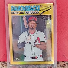 2026 Topps Heritage Geraldo Perdomo #157 Chrome Gold Refractor /50 Diamondbacks