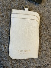 Kate Spade Leather Card Case Holder NWT Cream.