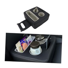 Car Back Seat Cup Holder, Leather Non-Slip Vehicle Rear Seat Drinks Tray