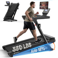 MERACH MR-T31B1 Folding Treadmill with 18% Auto Incline, 3.5HP Treadmill with