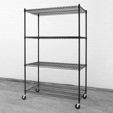 CAPHAUS Heavy Duty NSF Commercial Adjustable Shelves Wire Shelving w/Wheels &