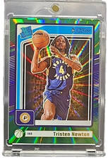 2024-25 Panini Donruss - Rated Rookie Tristen Newton #216 Holo Green Laser (RC)
