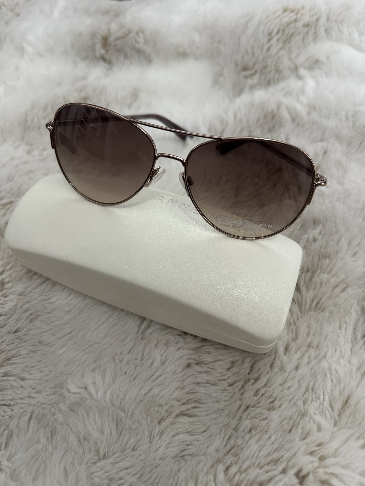 NEW Aviators Womens Anne Klein AK7007 Rose 59-14-135  display picture 1