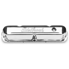 Edelbrock 4495 Signature Series Chrome Valve Cover Set Sb Fits Mopar