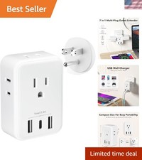 Lightweight Multi-Outlets Splitter with USB Ports - Efficient Charging Station