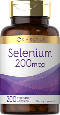 Selenium Supplement 200Mcg 200 Capsules Vegetarian, Mineral L-Selenomethionine