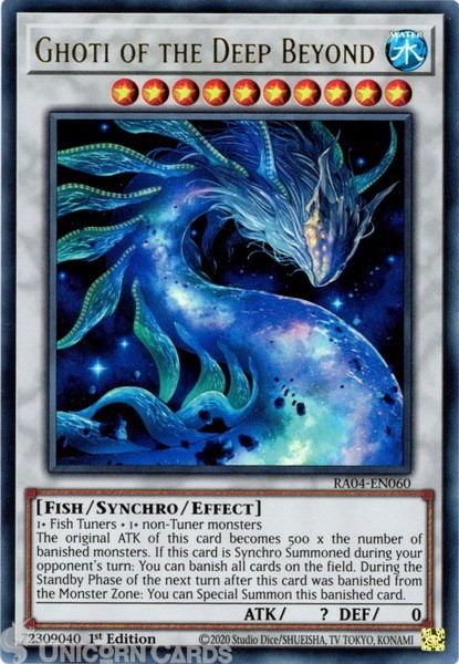 RA04-EN060 Ghoti of the Deep Beyond : Ultra Rare 1st Edition Mint YuGiOh Card