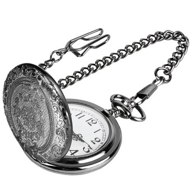 Taschenuhr, Vintage Taschenuhr mit Kette, Arabisch Ziffern Quarz Taschenuhrs ...