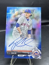 2017 Bowman Chrome Prospect Auto Blue Refractor /150 PJ Conlon #CPA-PC Auto