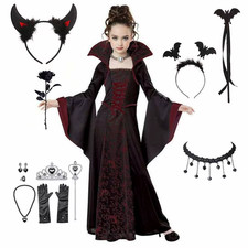 Halloween Costume for Kids Halloween Fantasy Vampire Costume Girls Long Tutu Dre