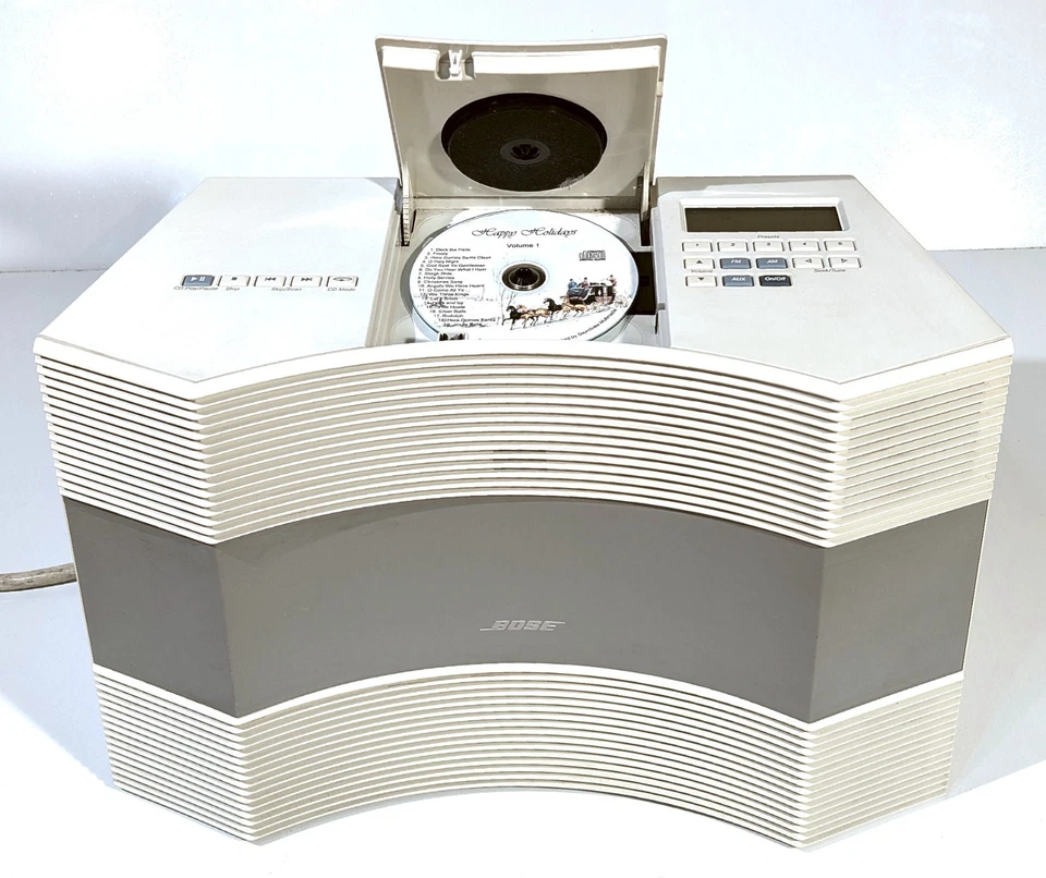 🔥[REVISADO PROFESIONAL】¡Radio/CD Bose Wave CD-3000 COMO NUEVO! Blanco/Plateado~Remoto+💥GARANTÍA Foto 3 de 4