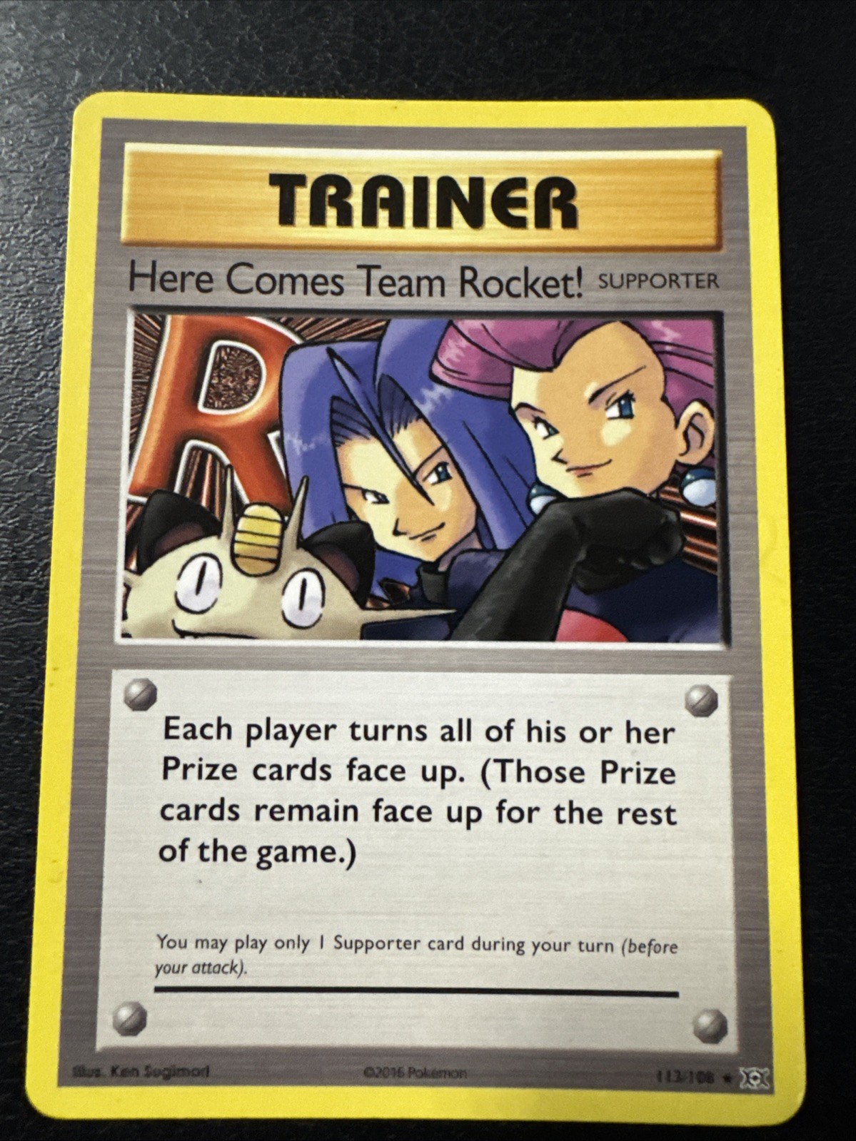 Here Comes Team Rocket! Secret Rare XY - Evolutions 113/108 NM